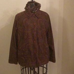 Ladies Jones New York Paisley Lined Jacket size 2X